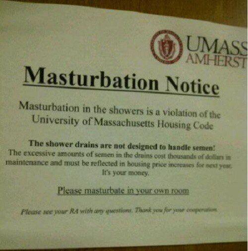 Masturbation Notice